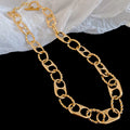 Chunky Oval Link Chain Necklaces in Gold and Silver view 6