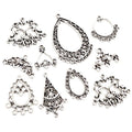 Antique Silver Multi Loop Chandelier Earring Connectors view 5