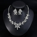 Blue Black Crystal Floral Leaf Crystal Metal Pendant Charm view 1