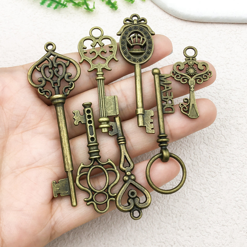 Vintage Zinc Alloy Key Charm Pendant for DIY Bracelet Necklace Earring Jewelry