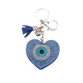 Large Rhinestone Evil Eye Tassel Clip Keychains in Seventeen Designs view 5