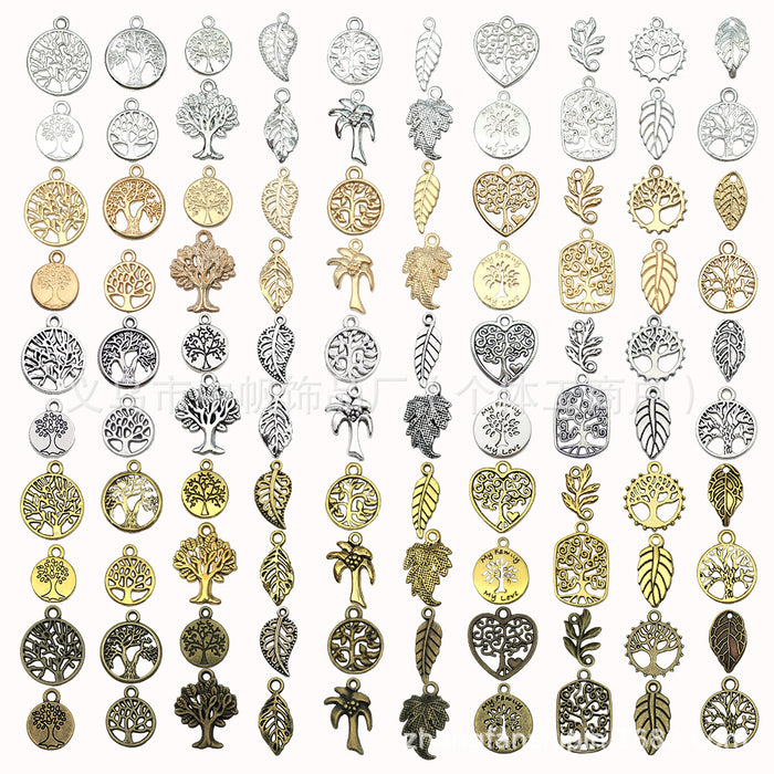 Yellow Tree of Life Metal Charms with 5 Listed Options