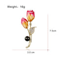 Tulip Enamel Metal Brooch Pin for Jackets and Lapels view 2