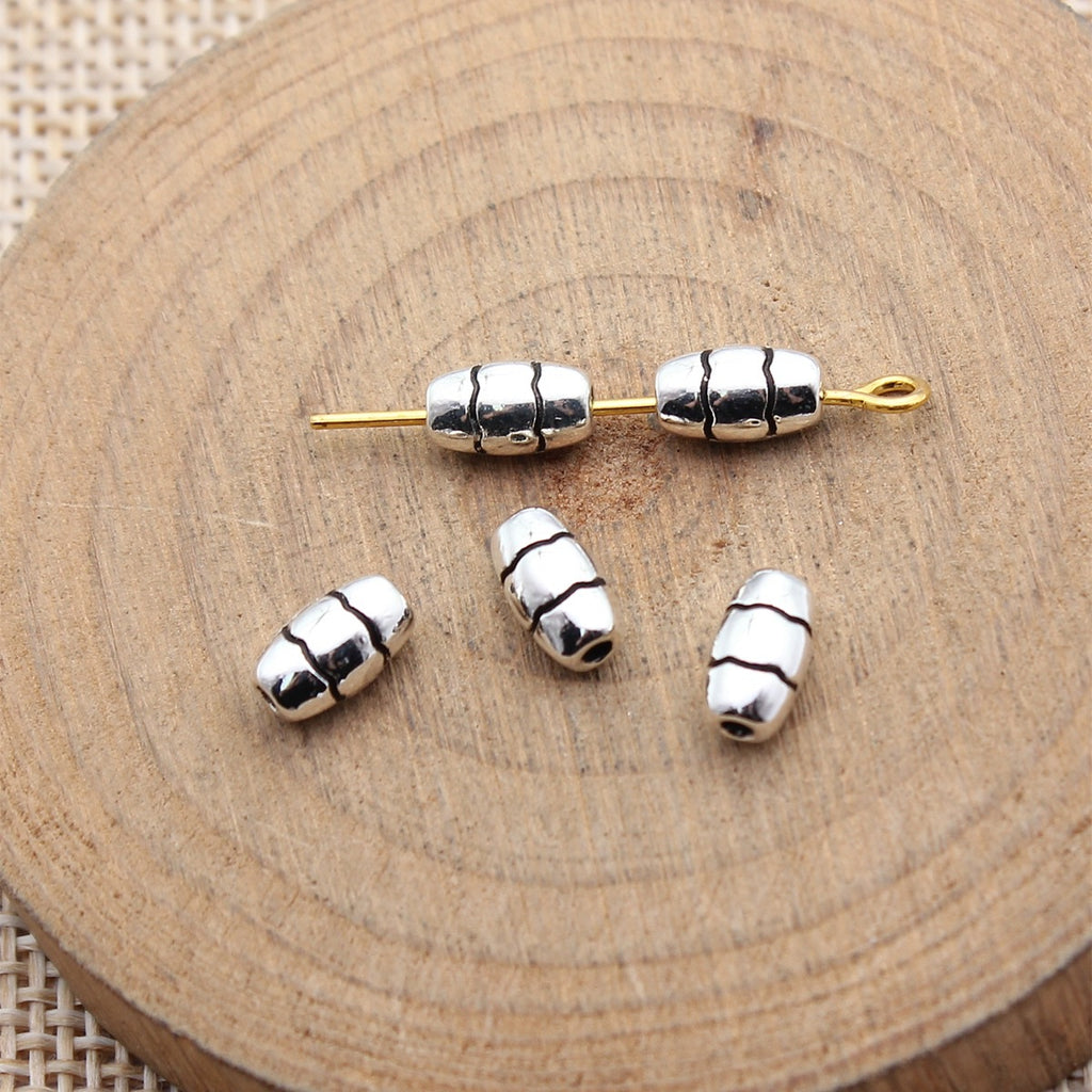 4.4x4.1x7.6mm 0.46g Antique Silver Zinc Alloy Small Hole Spacer Beads for DIY Bracelet Necklace Jewelry