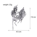 Horse Two Designs Metal Brooch Pin 4.5 x 7 cm for Jackets and Lapels view 2