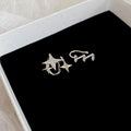 Silver Tone Pearl and Crystal Ear Cuffs in Two Designs view 6