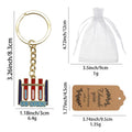 Go Study Test Tube Rack Enamel Keychain Two Colors view 2