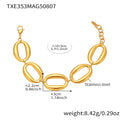 Oval Link Necklace and Bracelet Collection in Three Finishes view 7