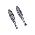 Double Sided Patterned Fish Metal Bead for Jewelry Making view 4