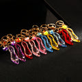 Crystal High Heel Keychains in Floral and Solid Color Styles view 3