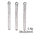 Hammered Slim Bar Metal Pendants for Jewelry Making view 5