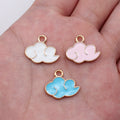 Enamel Cloud Charms in Blue White and Pink Color Options view 1
