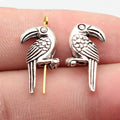 20x10mm 1.8g Antique Silver Zinc Alloy Toucan Loose Metal Bird Beads for Animal Theme Jewelry Making