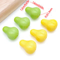Yellow and Green Pear Shaped Acrylic Beads With Through Holes view 4