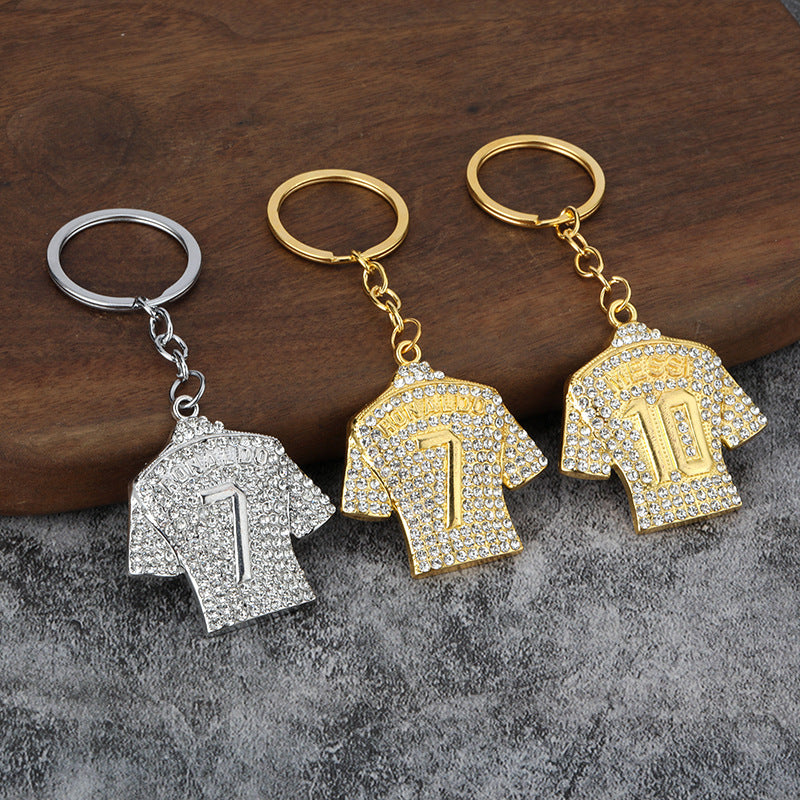 World Cup Jersey and Ball Alloy Keychain Gift Accessory