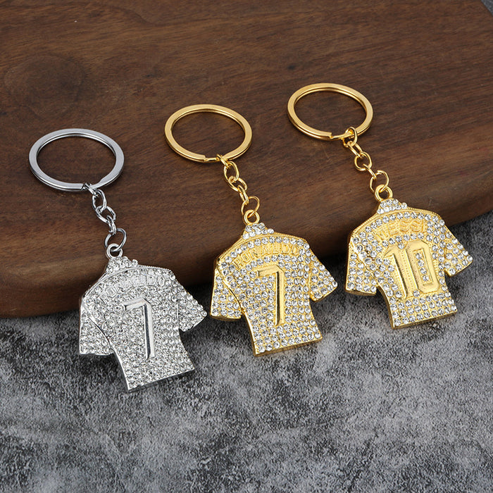 World Cup Jersey and Ball Alloy Keychain Gift Accessory