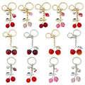 Twelve Resin Cherry Strawberry and Peach Metal Keychain Designs view 5