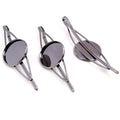 Round Cabochon Tray Hair Clip Blanks in Mixed Metal Finishes view 4