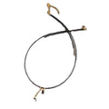 Black Crystal Bead Choker Gold Tone Drop Charm Pendant view 5