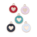 Two Tone Heart Enamel Alloy Charms in Five Colors for Jewelry Making view 5