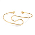 Gold and Silver Tone Open Wire Cuff Bracelets in Twelve Designs view 4