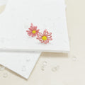 Matte Daisy Flower Stud Earrings Yellow Center 6 Colors view 11