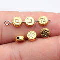 Double Sided Geometric Coin Beads in Two Finishes for Jewelry Making view 3