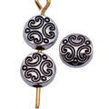Swirl Pattern Round Flat Spacer Bead Metal Jewelry Making Component view 4
