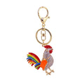 Rhinestone Rooster Alloy Keychain With Multicolor Accents view 5