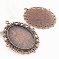 Ornate Oval Metal Pendant Trays in Seven Finish Options view 9