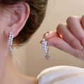 Mixed Gold Silver And White Hoop Earrings Nine Styles view 3