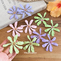 Crinkled Petal Flower Stud Earrings in Five Color Styles view 2
