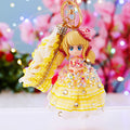 Jeweled Plaid Dress Doll Keychains in Seven Colors plus Assorted Option view 11