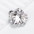 Aqua Blue Flower Two Designs Metal Brooch Pin for Jackets and Lapels view 3