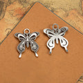 Looped Butterfly Metal Charm Pendant in 3 Finishes for Jewelry Making view 2