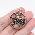 Raven Moon and Pentagram Metal Pendants in Ten Variations view 9