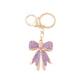 Rhinestone Bow Keychain Gold Clasp Six Crystal Colors view 5