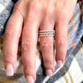 Slim Braided Pave Band In Gold, Silver, And Rose Tones view 4