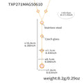 Gold Czech Glass Y-Lariat Necklace Six Stone Colors view 10