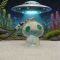 Glow-in-the-Dark Green-Eyed Alien Phone Strap Charms in Seven Poses view 7