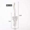 Silver Rhinestone Ballerina Leaf Metal Hanging Ornaments view 5