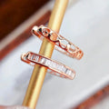 Openwork Crystal Huggie Hoop Earrings in Three Metal Tones view 3