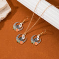 Five Gothic Pendant Necklace and Earring Jewelry Sets view 1