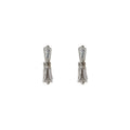 Mini Clear Zircon Hourglass Baguette Drop Stud Earrings view 5