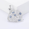 Crystal Snail Brooch in Gold and Silver Tones Decorative Accessory view 7
