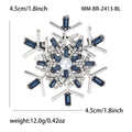 Geometric Crystal Snowflake Brooch In Five Colorways view 4