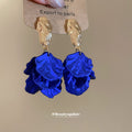 Layered Petal Drop Earrings In Three Colors Jewelry view 3