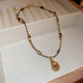 Gold Brown Tiger Eye Bead Necklace Pendant and Strand Styles view 6