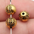 Geometric Diamond Pattern Sphere Beads in Three Finishes view 3