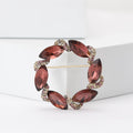 Oval Crystal Wreath Brooch in Purple and Blue for Jackets and Scarves view 2